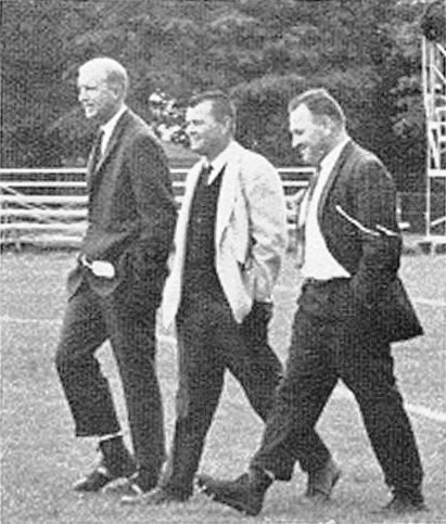 "The Three Musketeers."  Mr. Hering, Mr. Cloidt and Mr. Kushinka take to the field.